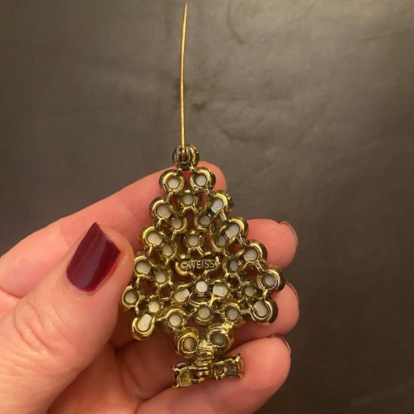 Vintage Weiss Christmas Tree Brooch - Picture 3 of 4